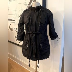 Bebe Womens Black Jacket w Exterior Pockets / 3/4 Sleeves / Size S